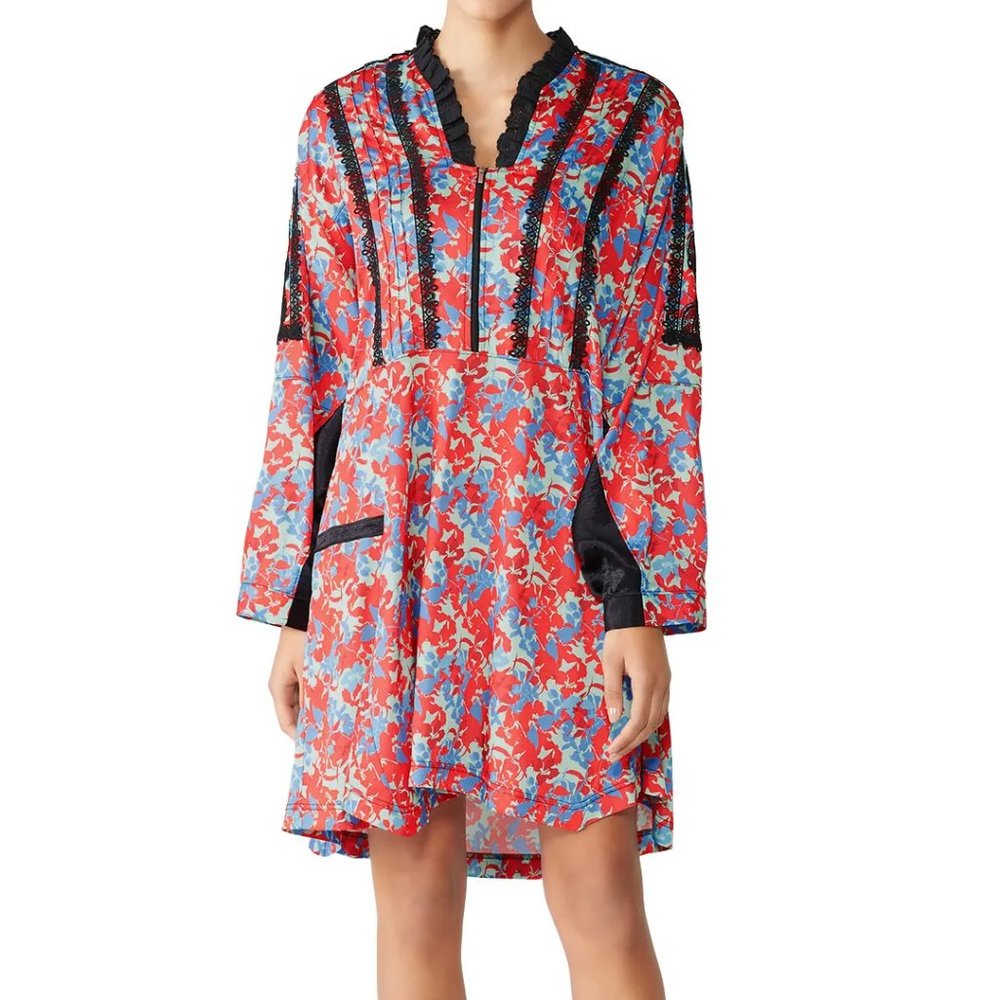 Koché Lace Trim Floral Dress 34